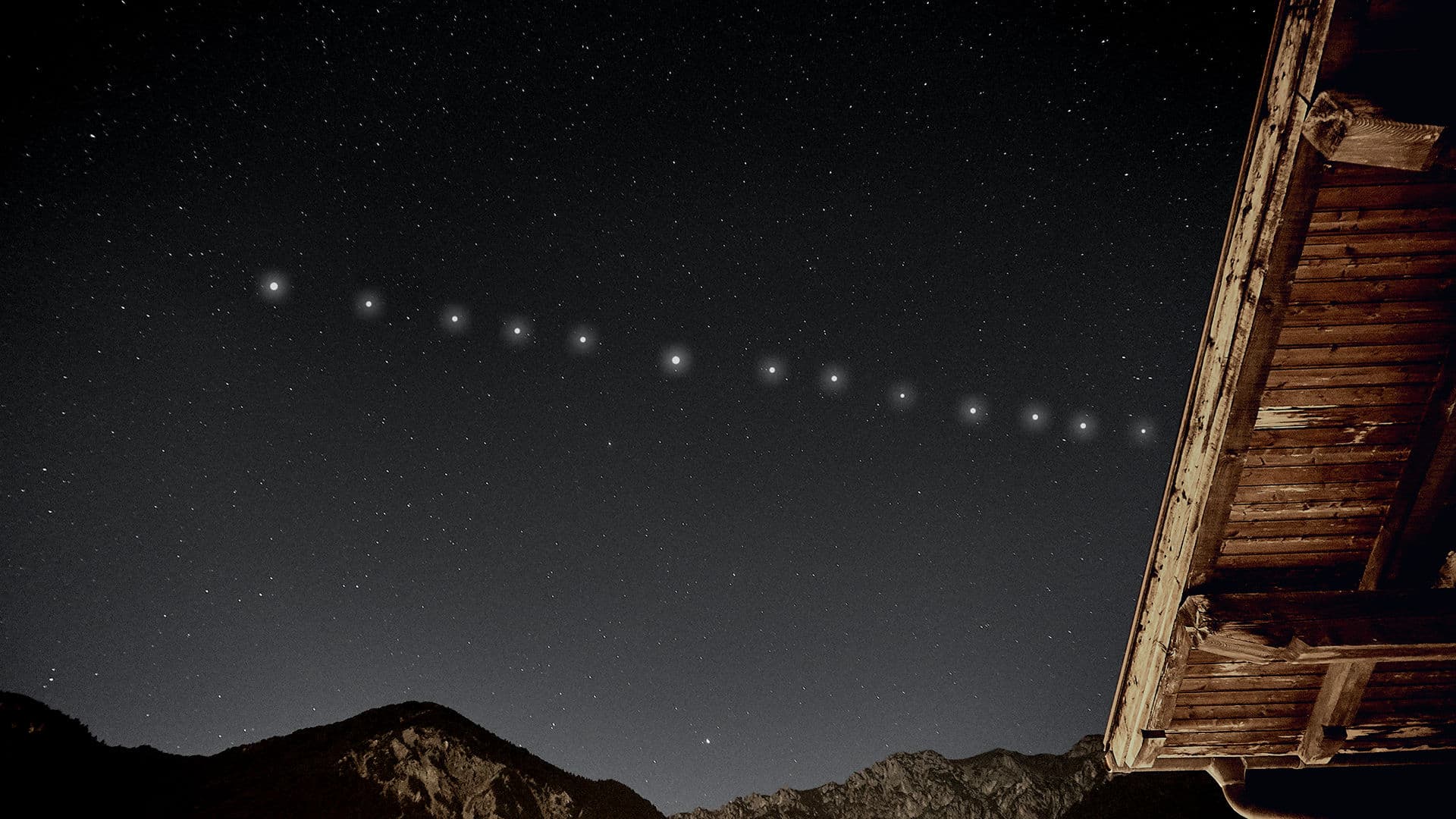 Lichtpunkte bewegen sich  im Himmel über der Côte d’Azur? Es ist Starlink …