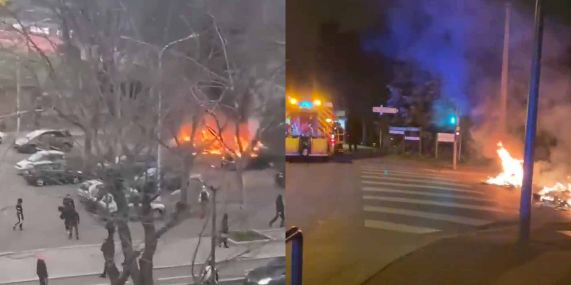 Städtische Gewalt in Lyon nach dem schweren Unfall eines jungen Mannes auf einem Motorroller
