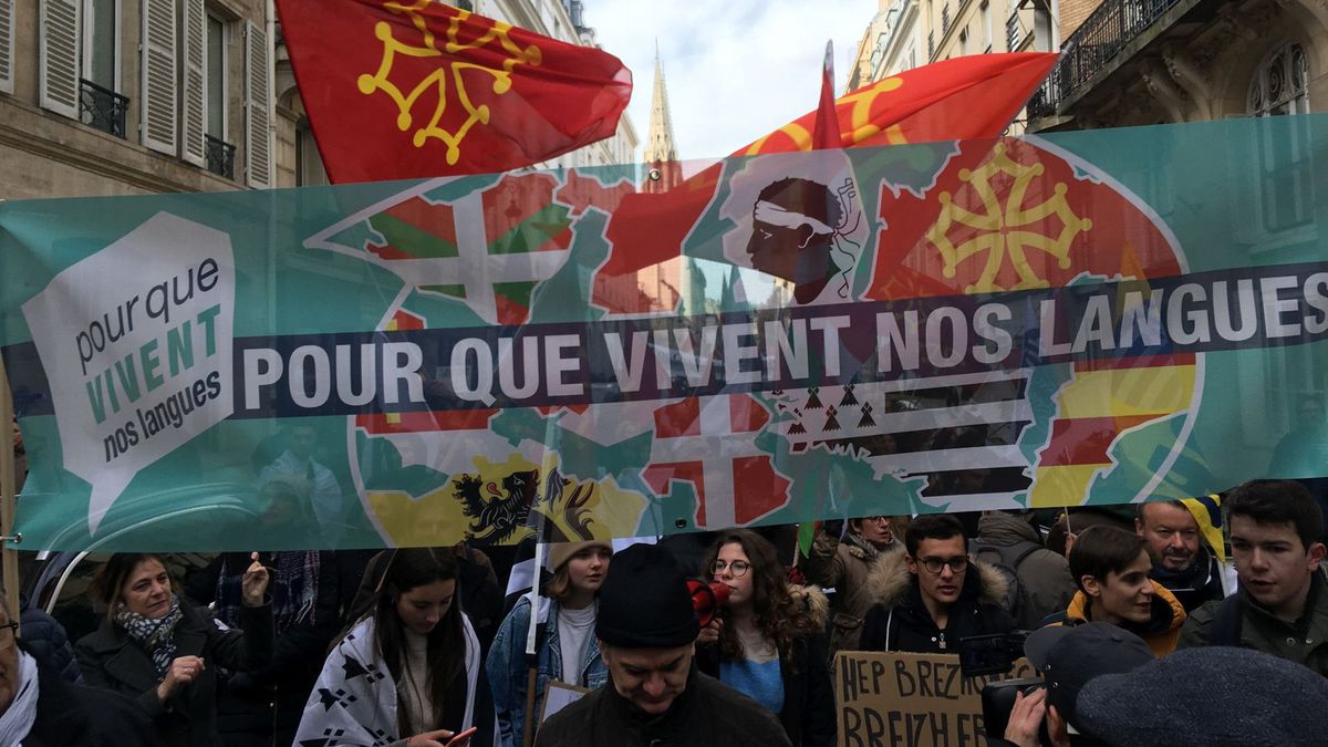 Demonstrationen für in Frankreich gesprochene Regionalsprachen und Dialekte