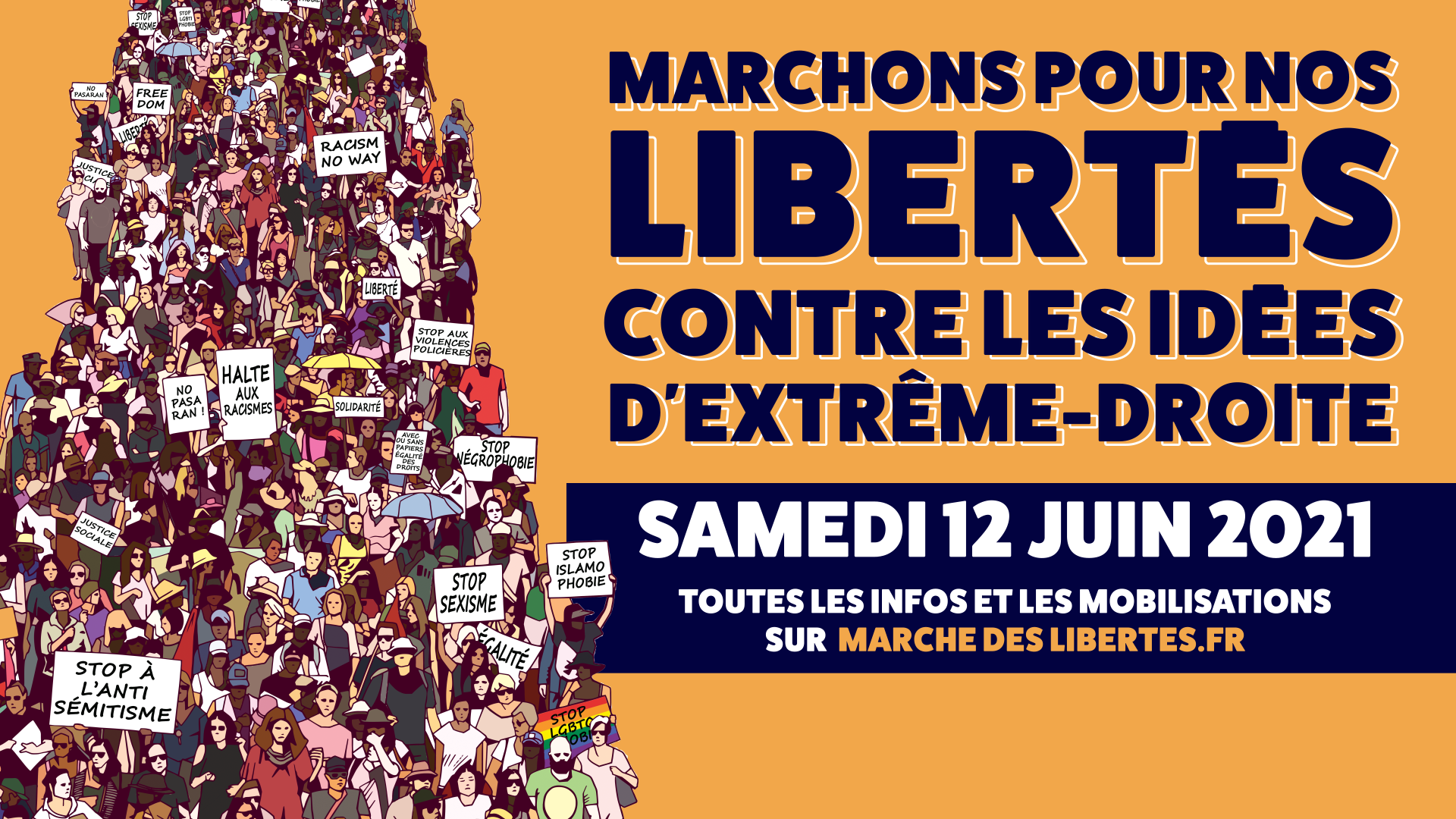 Freiheitsmärsche gegen rechtsextremes Gedankengut diesen Samstag in ganz Frankreich
