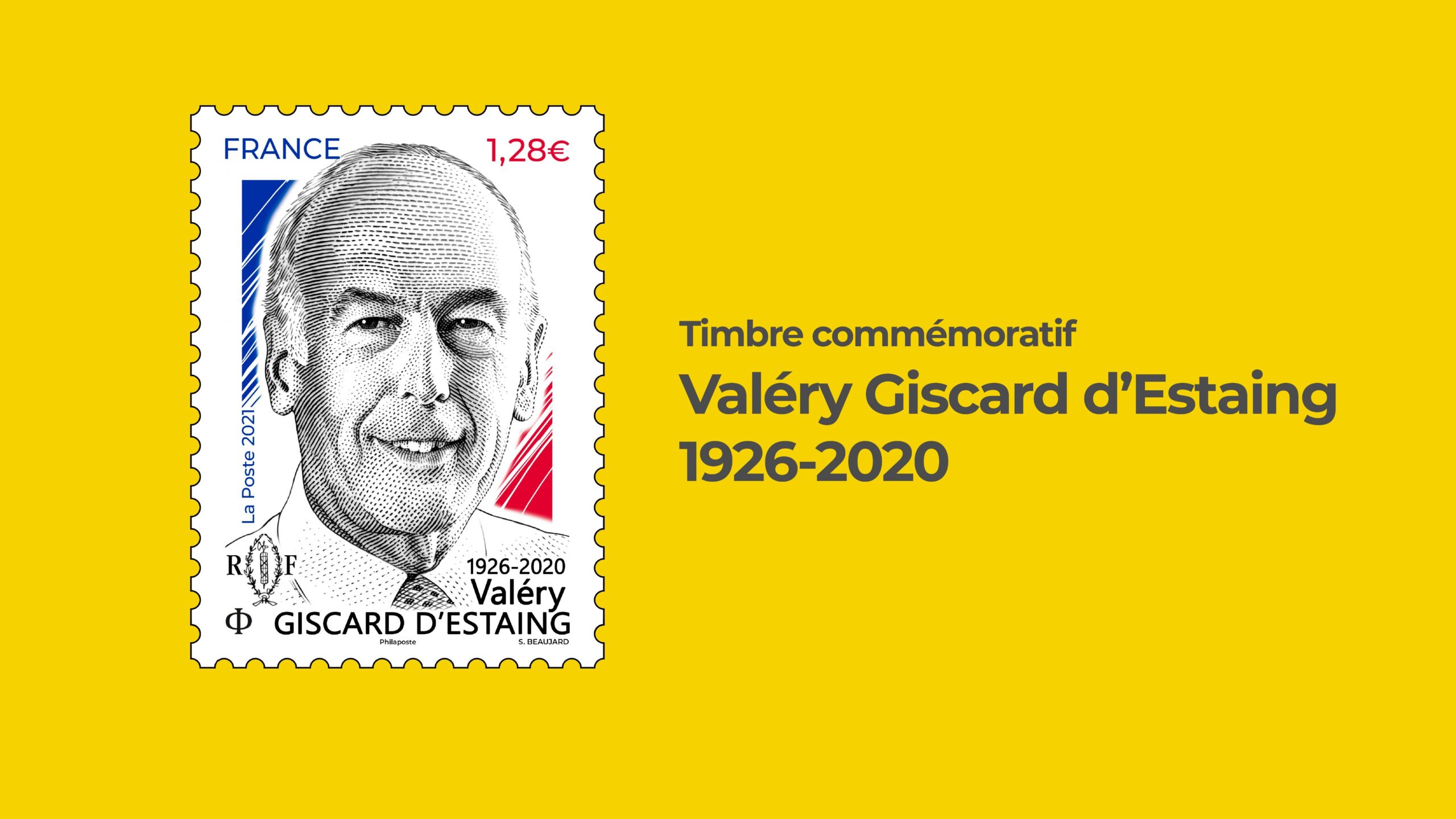 Französische Post gibt eine Briefmarke mit dem Bildnis von Valéry Giscard d’Estaing heraus