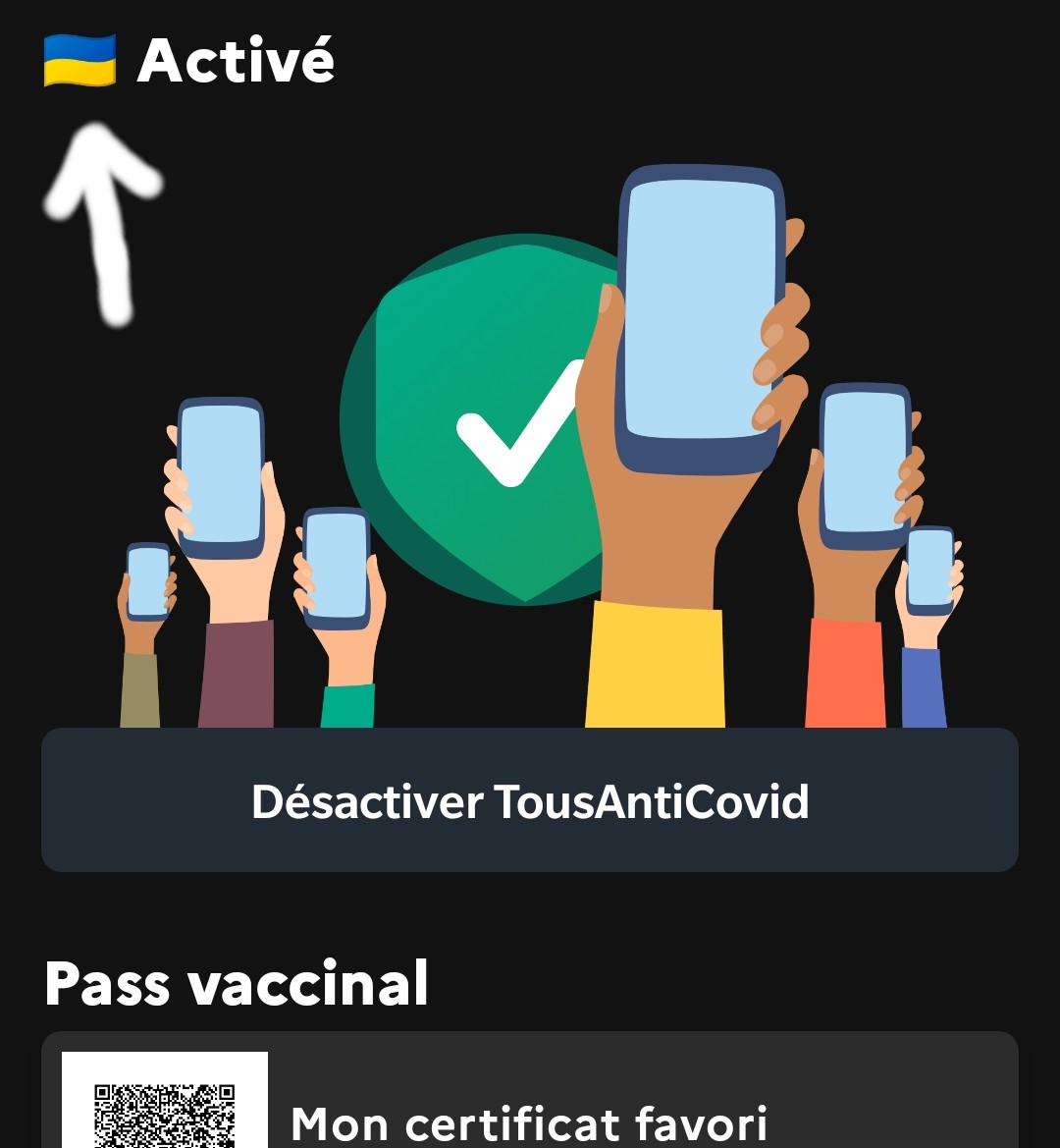 Ukraine-Krieg: Die ukrainische Flagge erscheint auf der französischen TousAntiCovid-App