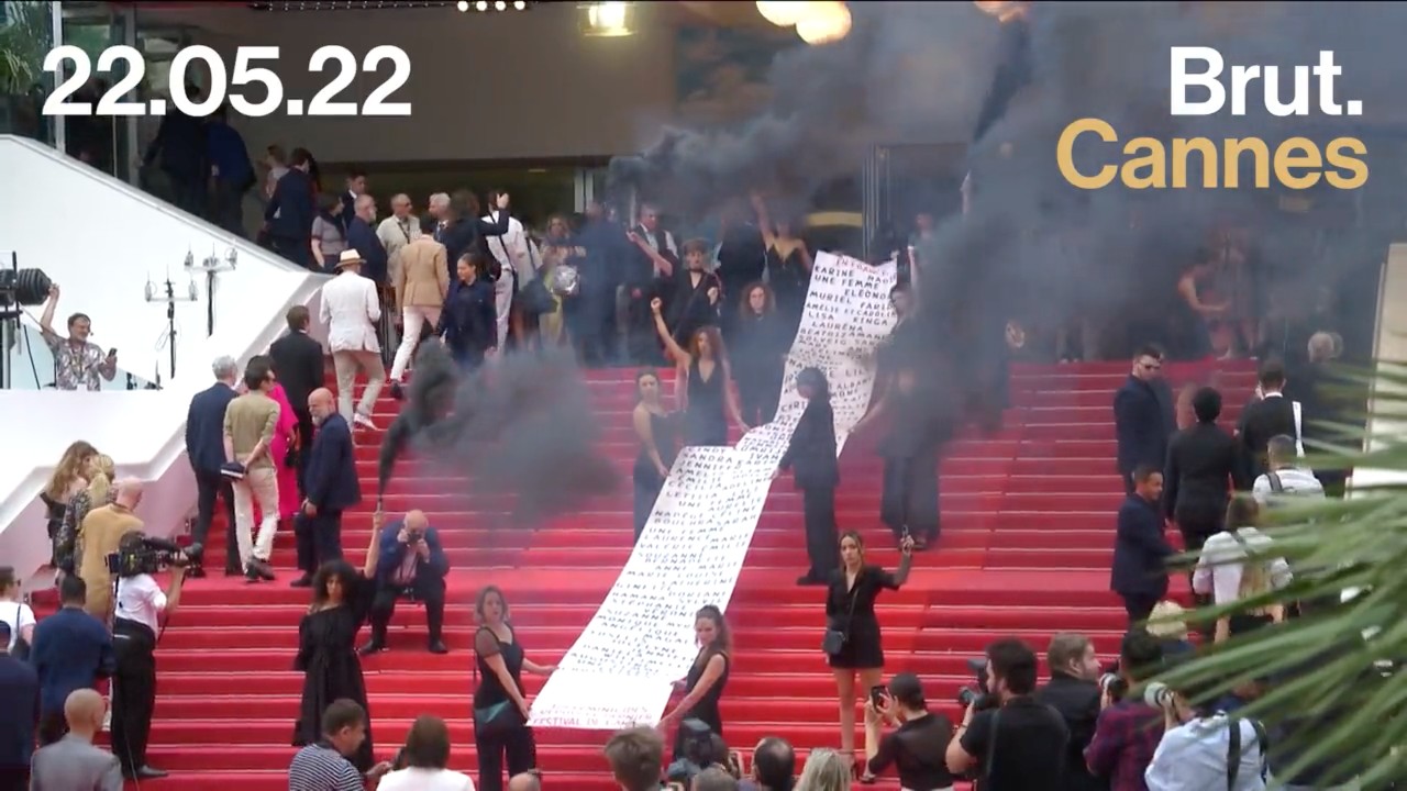 „Feministische Gegenwehr“: Protestaktion bei den Filmfestspielen in Cannes