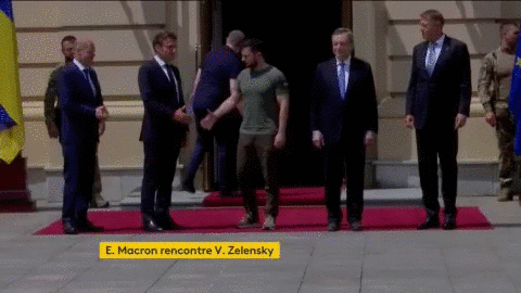 Kiew: Macron, Scholz, Draghi und Johannis treffen Wolodymyr Selenskyj