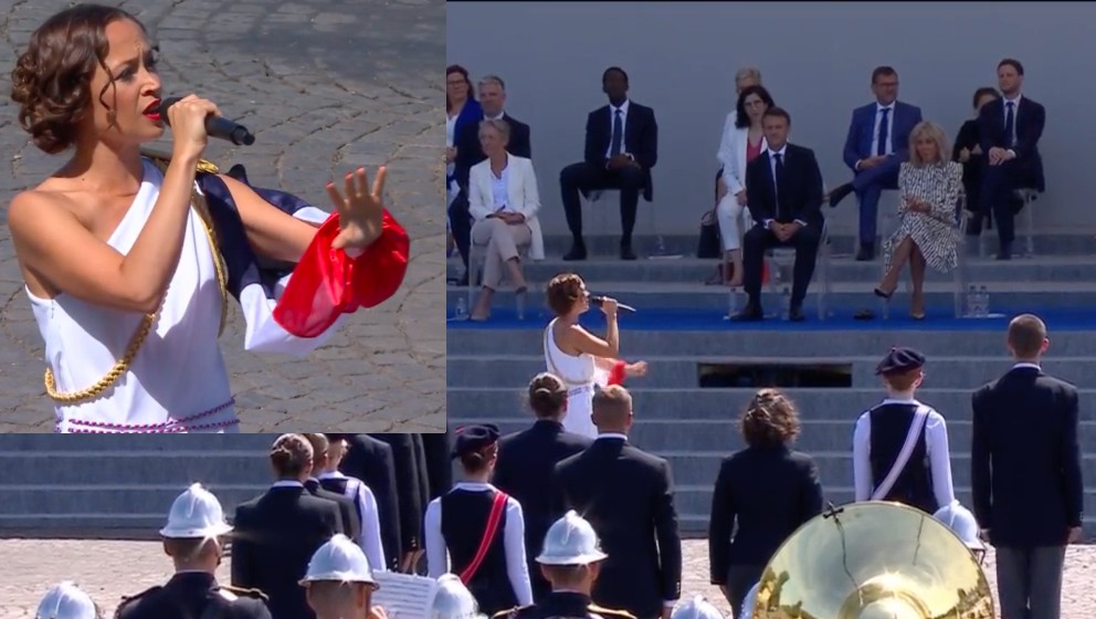 Parade zum 14. Juli: Sängerin Candice Parise interpretiert „F.R.A.N.C.E“