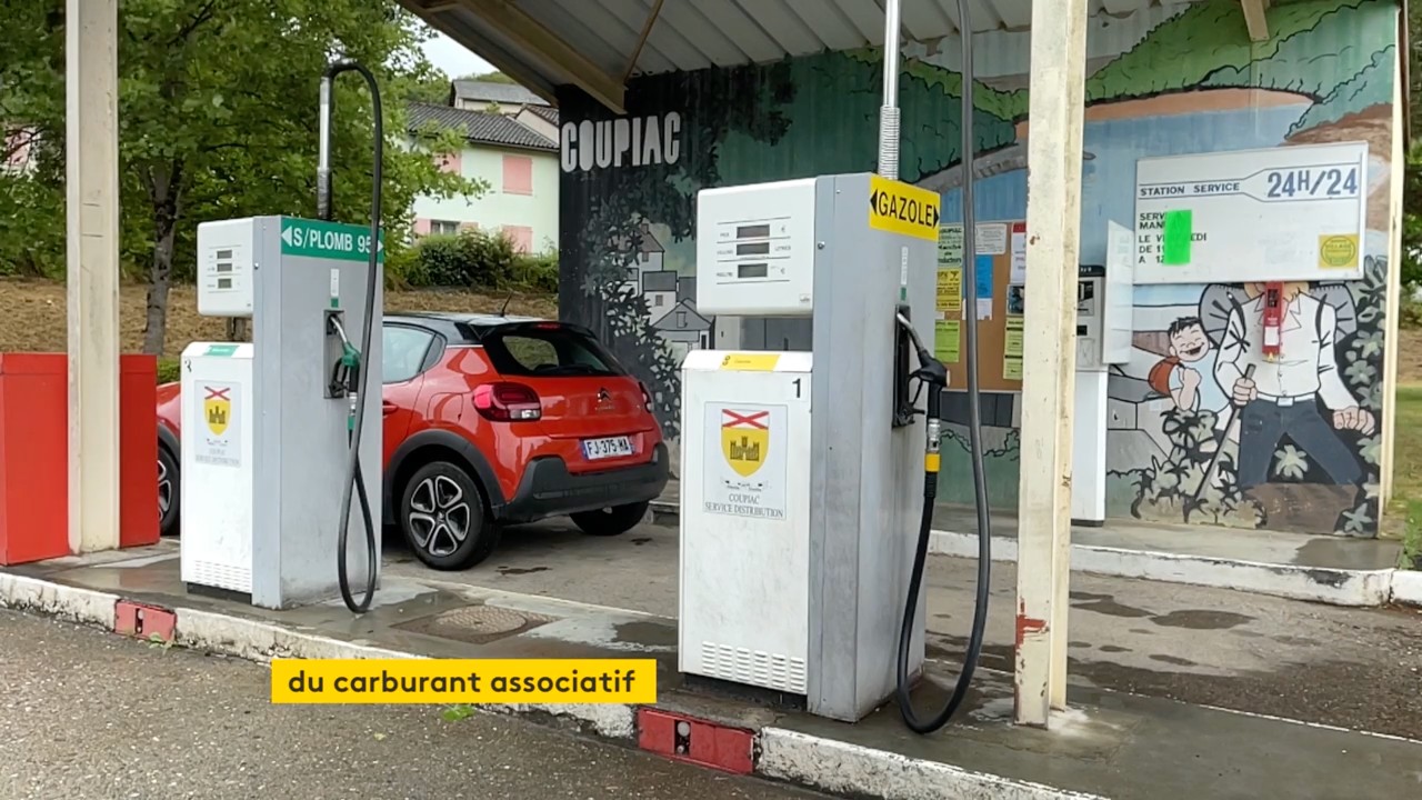 In der Gemeinde Coupiac bietet die kommunale Tankstelle Treibstoff zu einem unschlagbaren Preis an