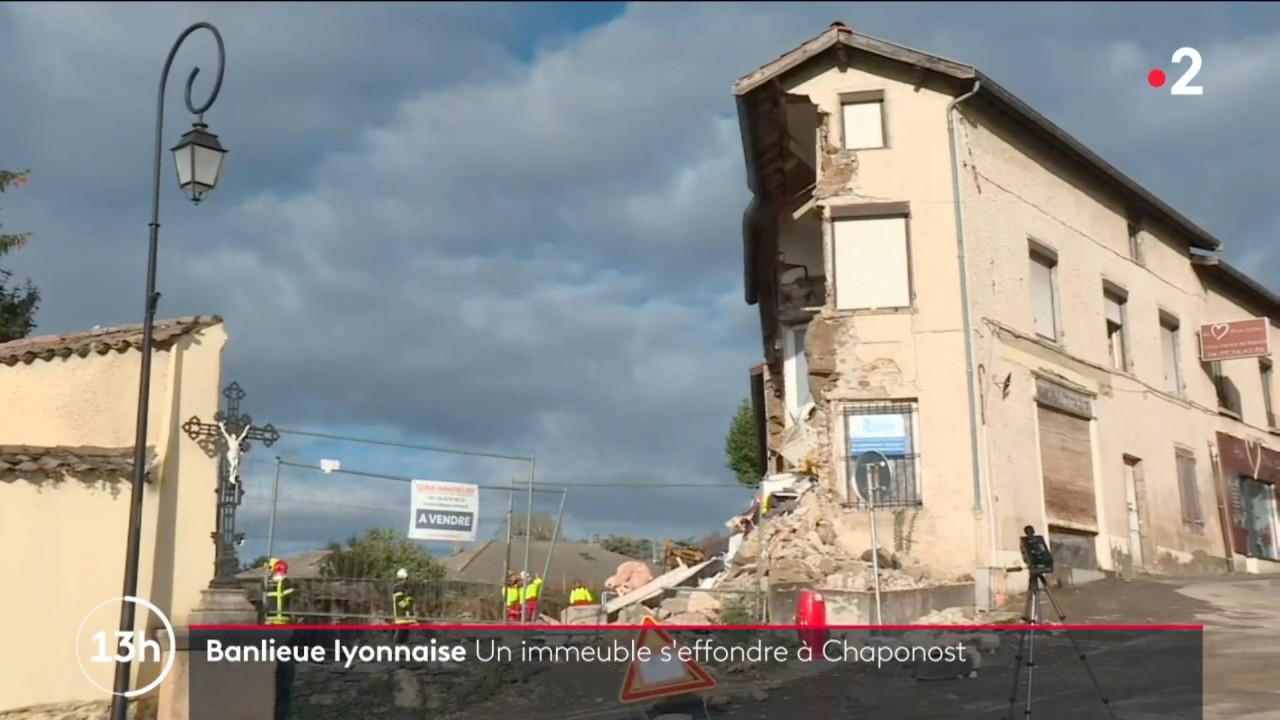 Einsturz eines Wohngebäudes in der Nähe von Lyon