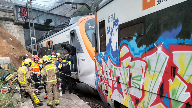 Spanien: Zugunglück mit 150 Verletzten in einem Vorort von Barcelona