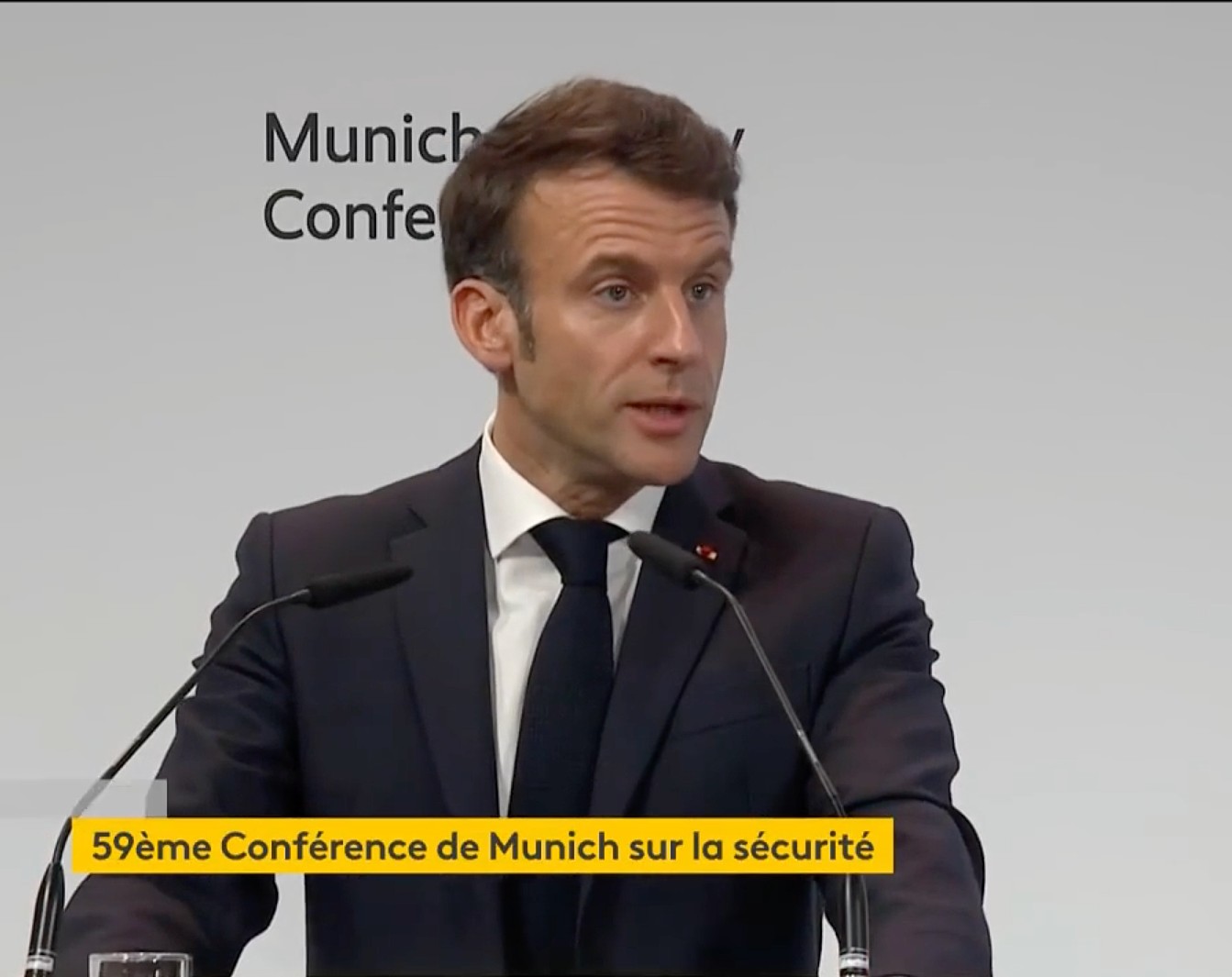 Münchner Sicherheitskonferenz: Macron unnachgiebig gegenüber Russland