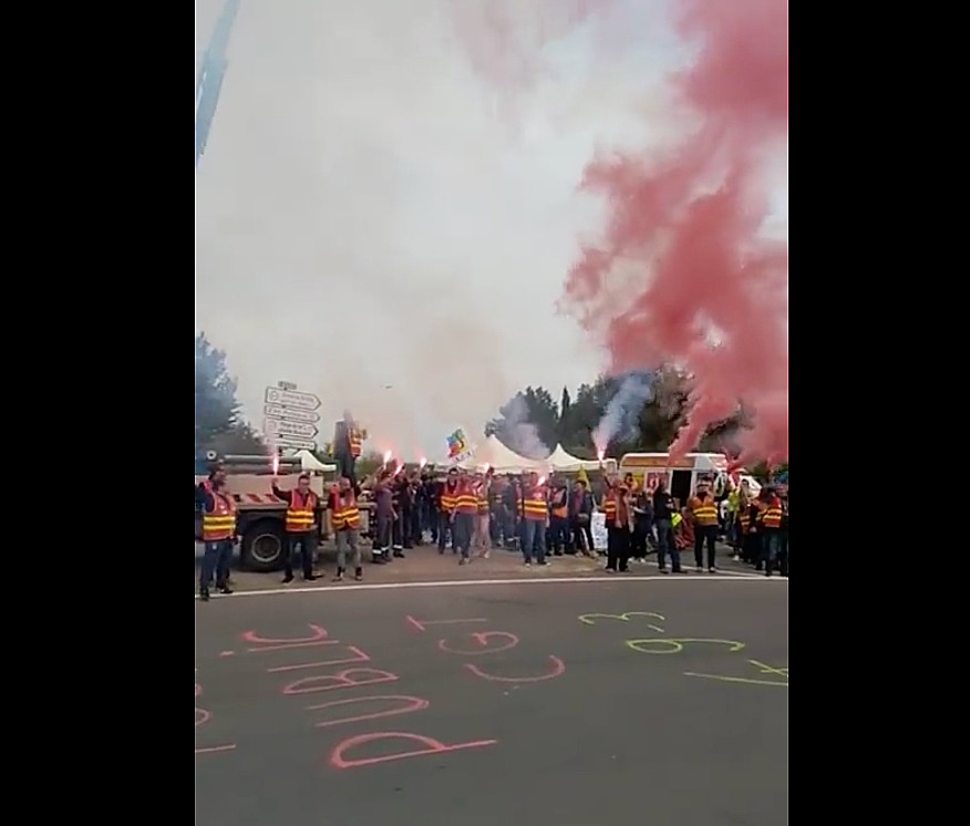 Rentenreform: Polizeikräfte räumen Blockade des Öldepots in Port-la-Nouvelle