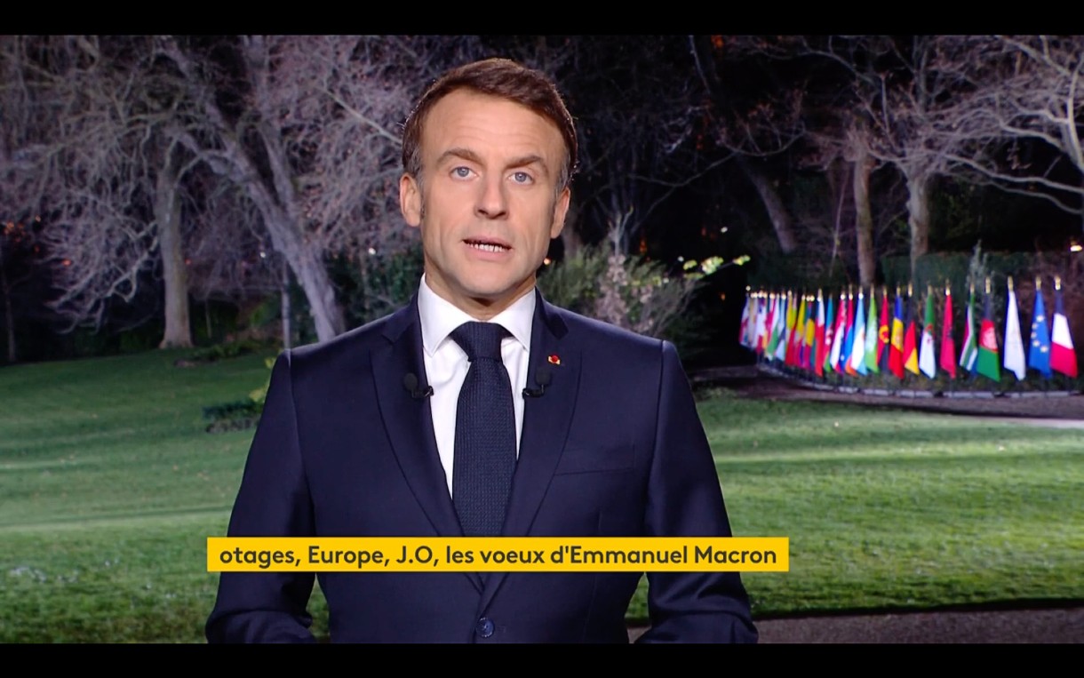 Neujahrswünsche von Emmanuel Macron: Der Staatschef zieht Bilanz für das Jahr 2023
