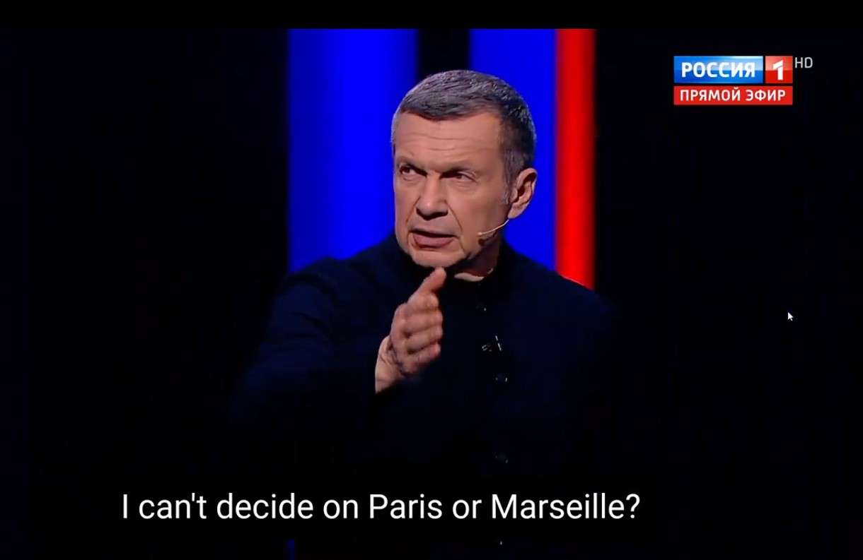 Russisches Fernsehen: Paris, Marseille, Lyon – welche Stadt soll zuerst dem Erdboden gleichgemacht werden?
