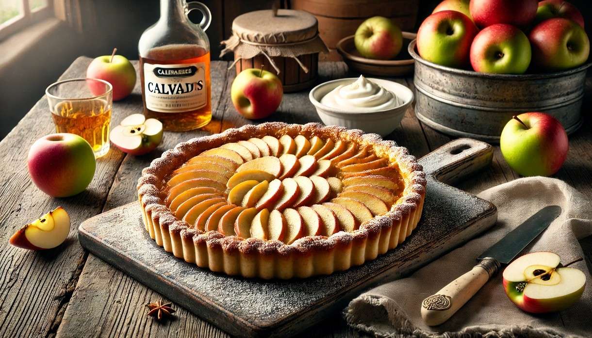 Tarte Normande: Eine traditionelle französische Apfeltarte aus der Normandie