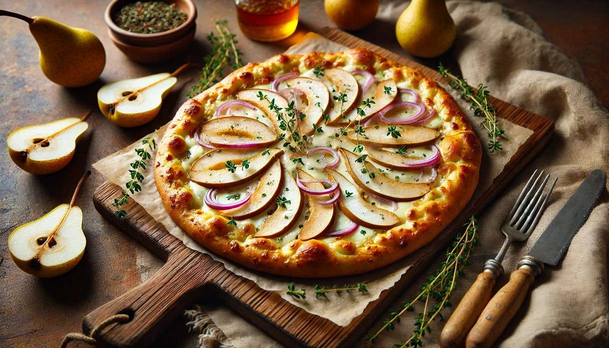 Flammkuchen-mit-Camembert-und-Birnen