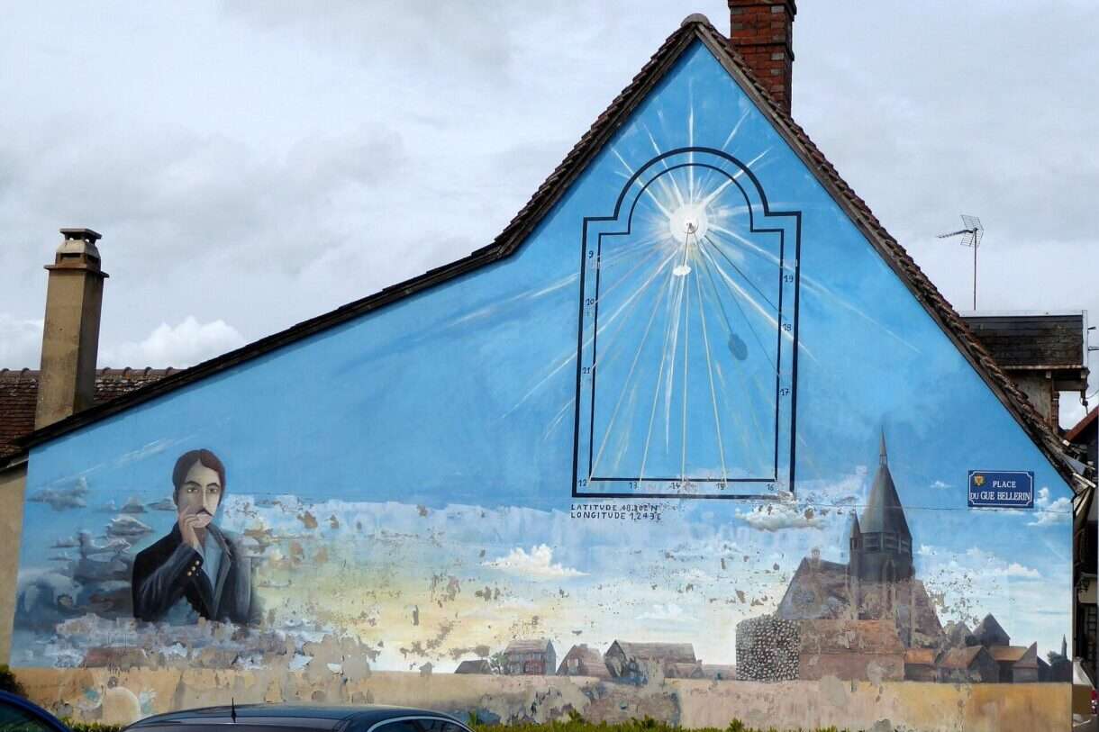 Illiers-Combray_place_du_gué_Bellerin_mural_Proust_Eure-et-Loir_(France)