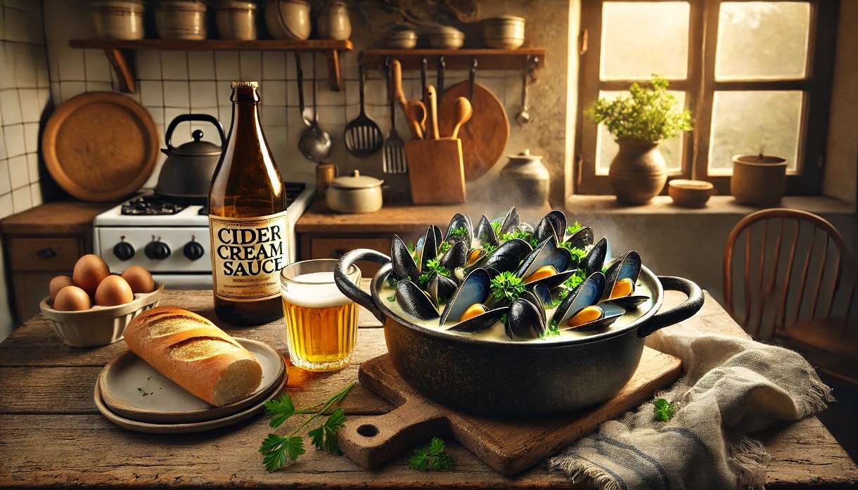 Muscheln in Cidre-Sahne-Sauce: Ein Klassiker der nordfranzösischen Küche