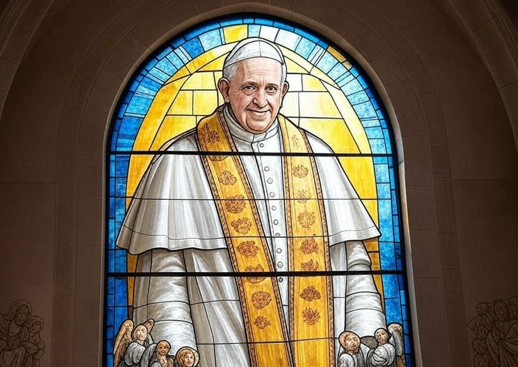 Papst_Franziskus_Illustration_Kirchenfenster