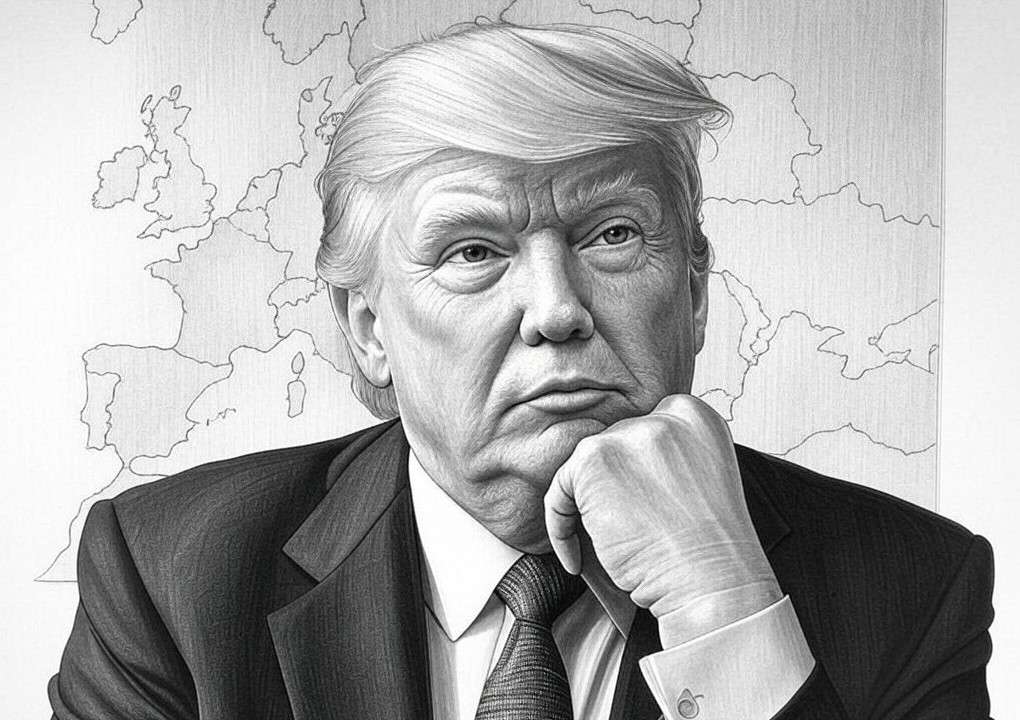 Donald_Trump_Europkarte_Zeichnung_Illustration