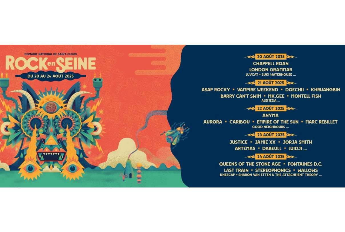Rock en Seine 2025: Hochkarätiges Line-up mit ASAP Rocky, Justice und Queens of the Stone Age