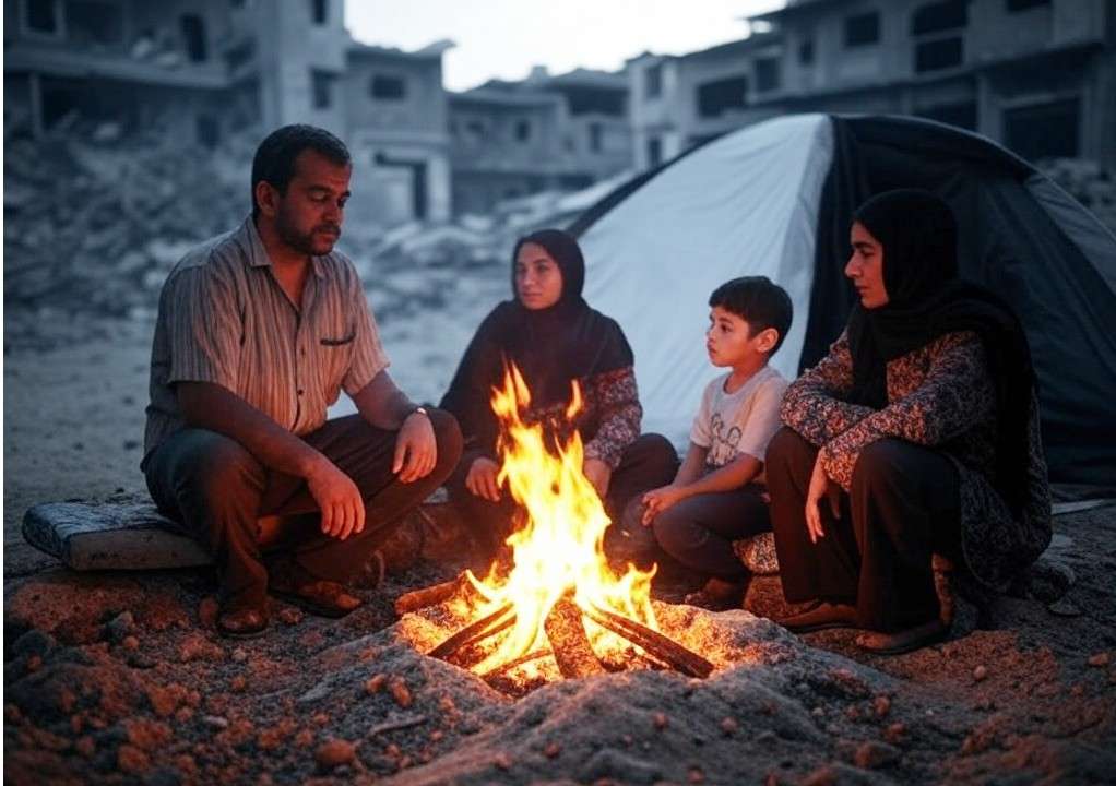 Gaza_Menschen_Zerstörungen_Illustration