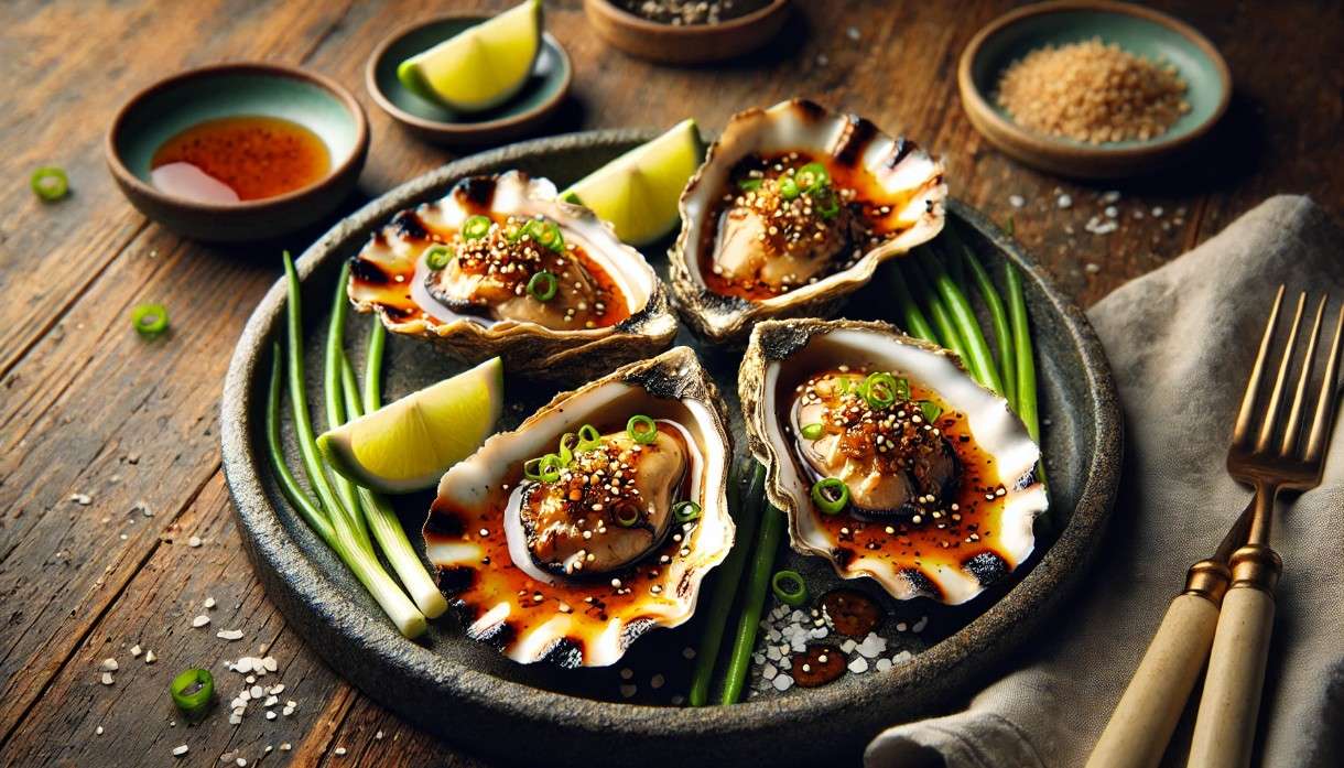 Gegrillte_Austern_Honig_Miso_Glasur