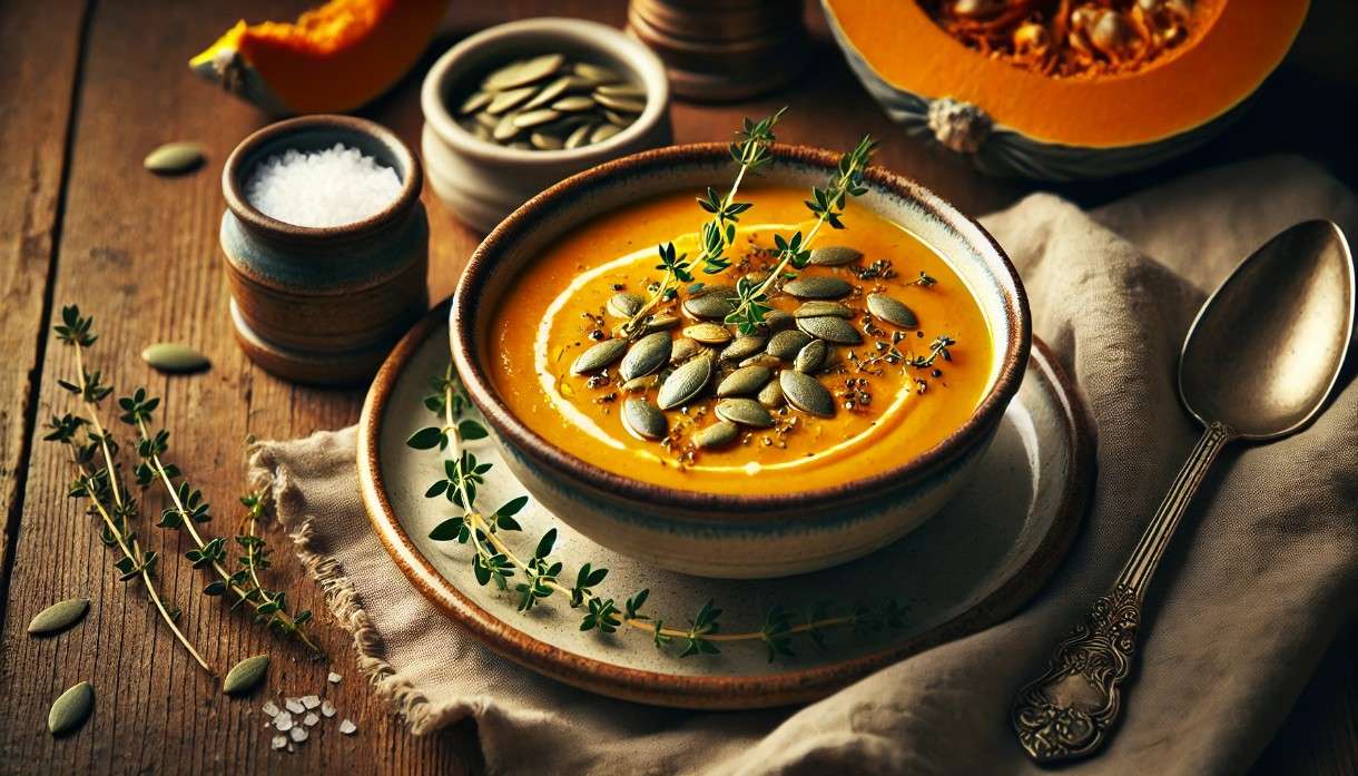 Kürbissuppe-Kokosmilch-Thymian