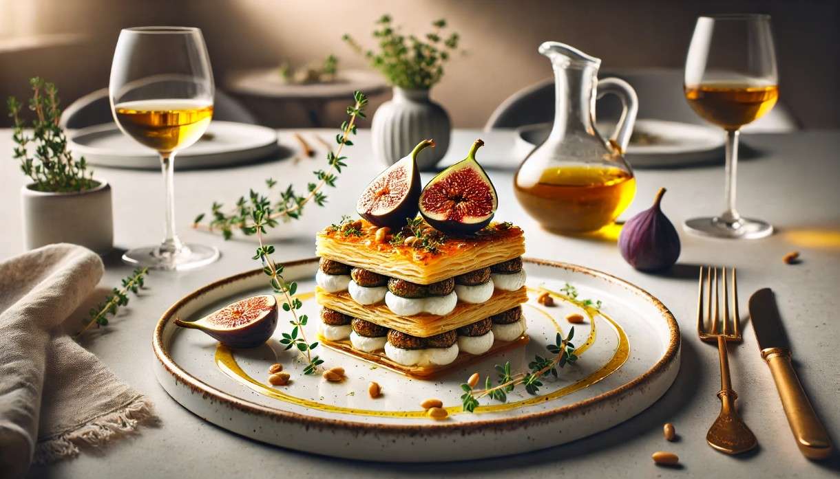 Millefeuille-vom-Ziegenkäse