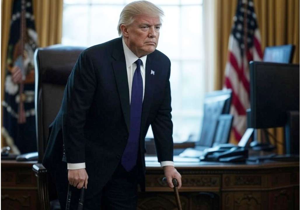 Donald_Trump_alt_Gehhilfe_Illustration