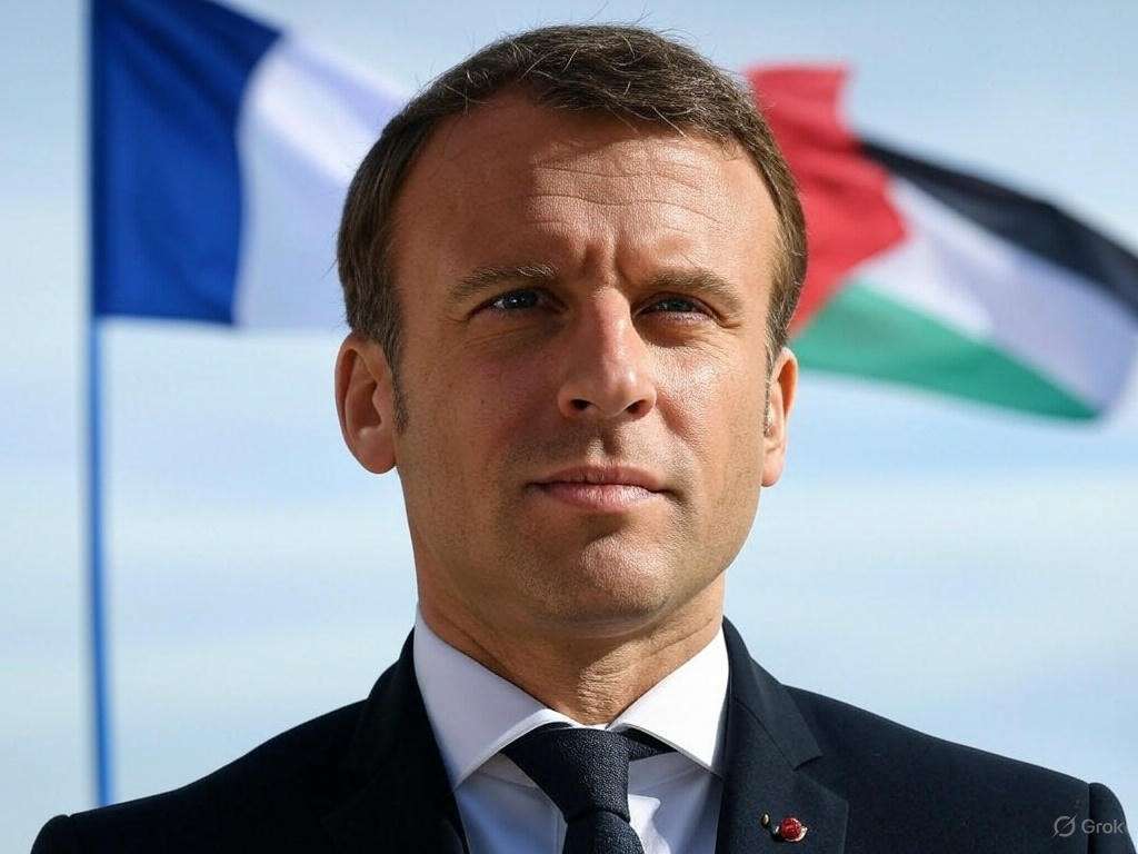 Emmanuel_Macron_Palästina_Anerkennung_Illustration