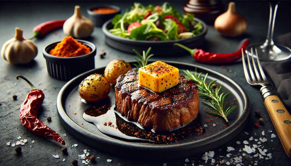 Entrecôte-mit-Piquillo-Pfeffer-Butter