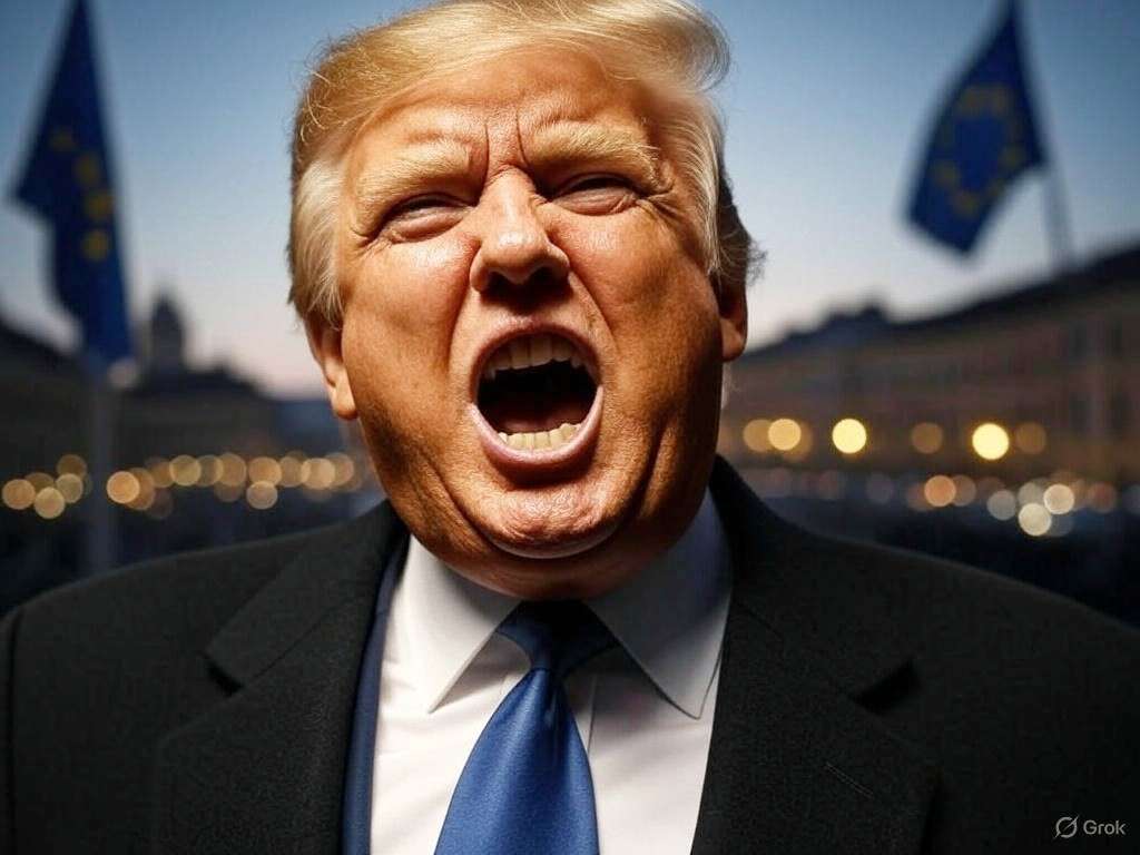 Donald_Trump_Brüllend_Illustration