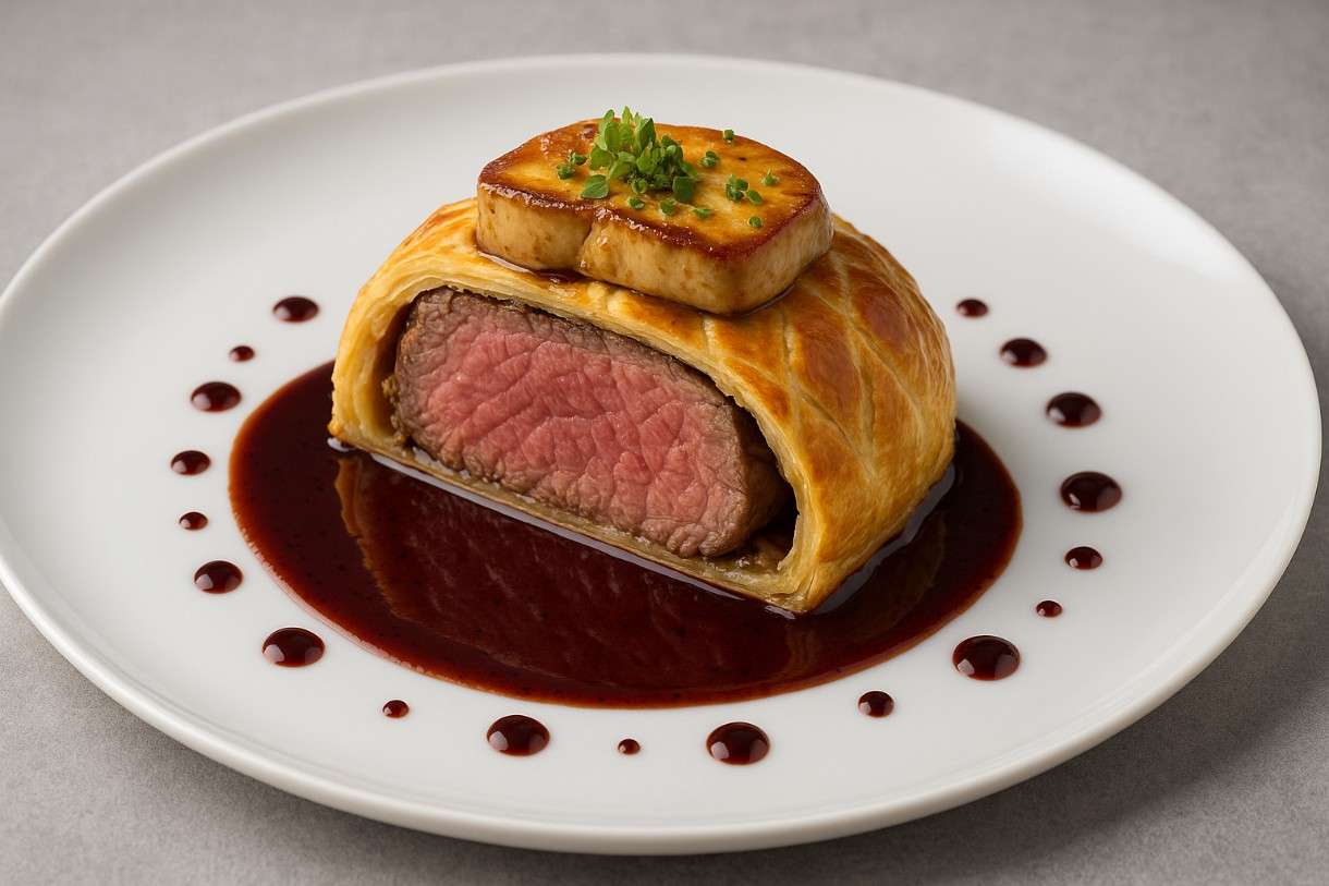 Tournedos-Rossini-im-Blätterteig-mit-Portwein-Zwetschgenreduktion