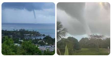 Wasser-Tornado in Guadeloupe: Wenn der Himmel plötzlich explodiert