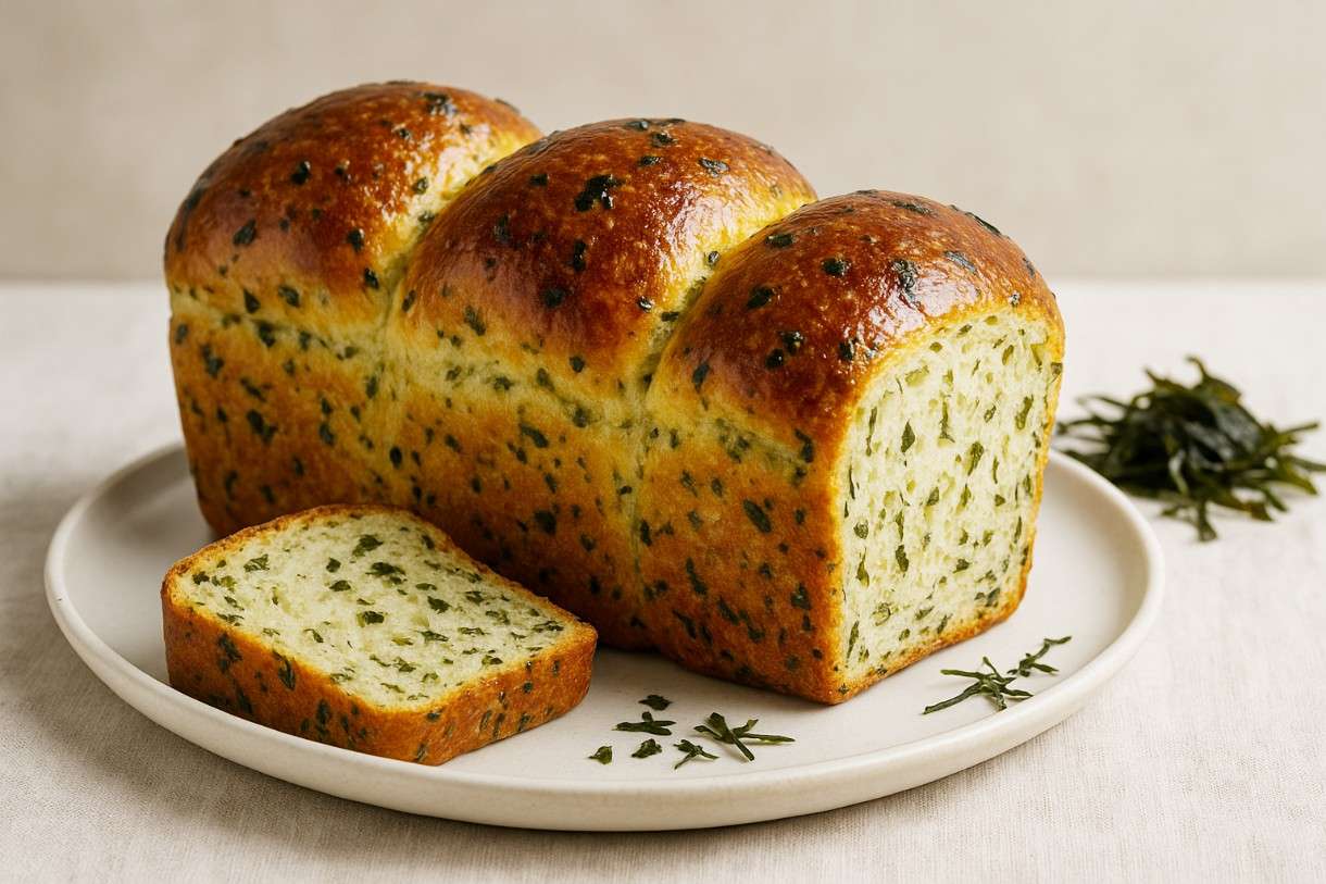 Moderne französische Küche mit Algen: Pain Brioché aux Algues – Brioche mit Meeresalgen