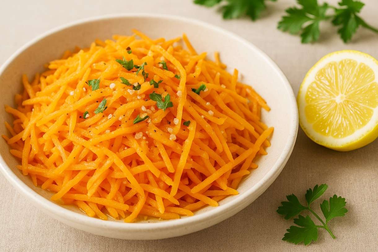 Isotonisches für die ganz heißen Tage: Carottes râpées au citron et sel de Guérande