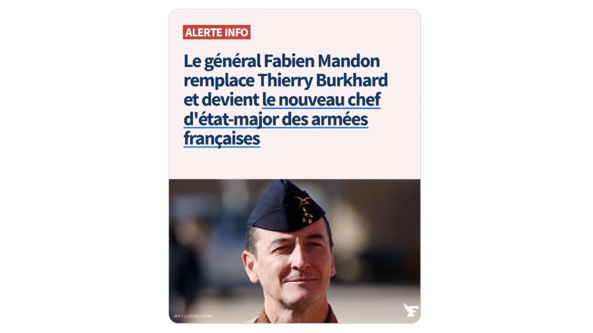 Ein Pilot an der Spitze – General Fabien Mandon übernimmt das Kommando über Frankreichs Streitkräfte