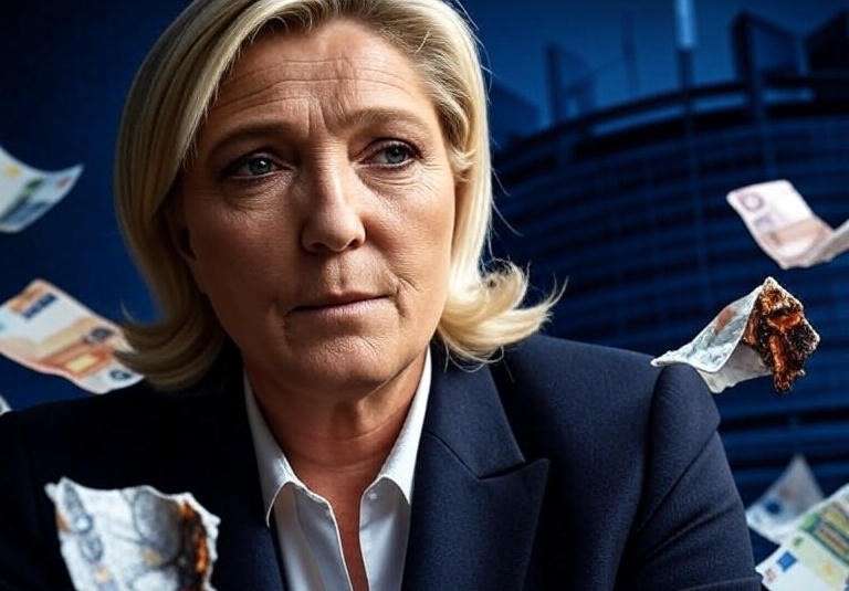 Marine-Le-Pen_EU-Finazierung_Skandal_Illustration