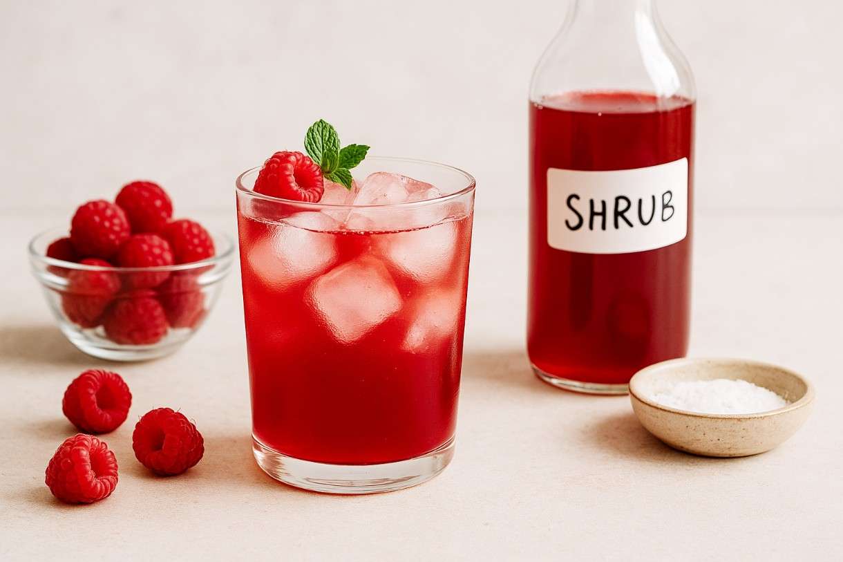 Isotonisches für die ganz heißen Tage: Shrub de Framboise et Vinaigre de Cidre Salé