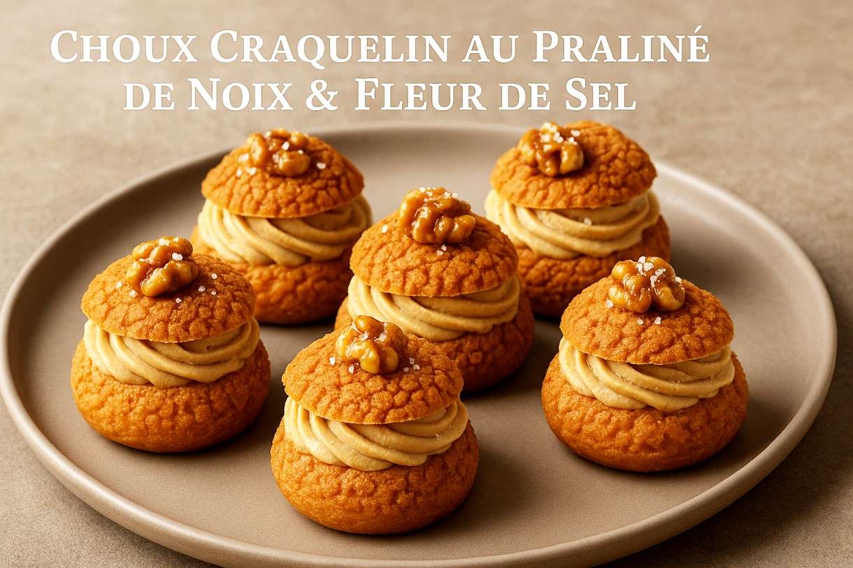 Choux Craquelin au Praliné de Noix & Fleur de Sel – Französische Eleganz mit modernem Twist