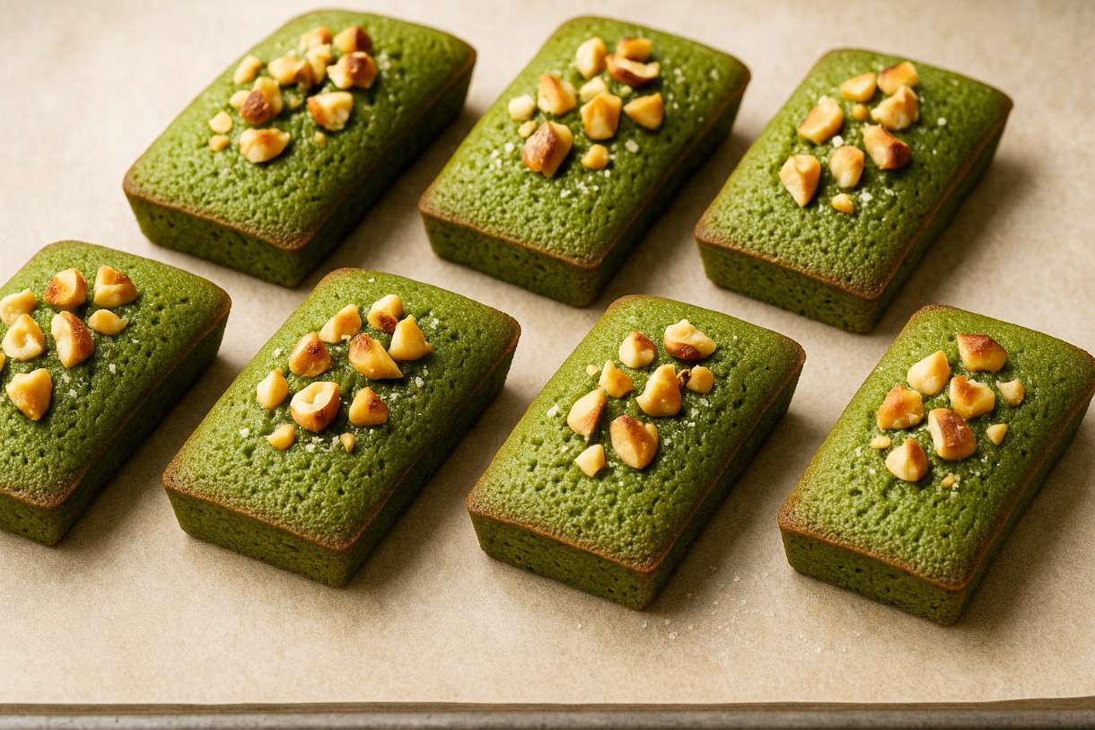 Mini Financiers au Matcha & Noisettes – Französisch-japanische Pâtisserie trifft auf herbstlichen Nussgenuss