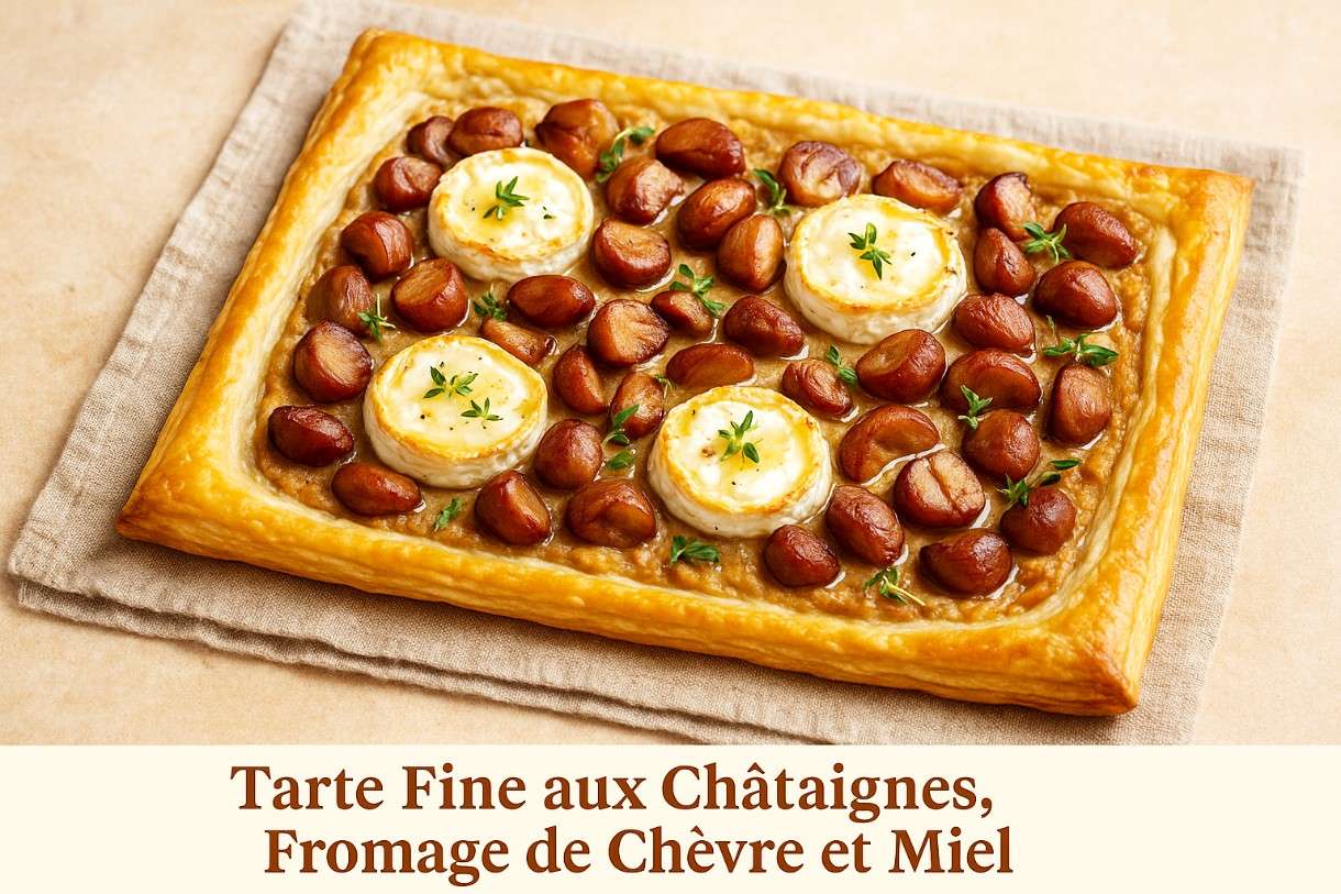 Tarte Fine aux Châtaignes, Fromage de Chèvre et Miel – Eine Ode an den Herbst in knusprigem Teig und goldener Wärme