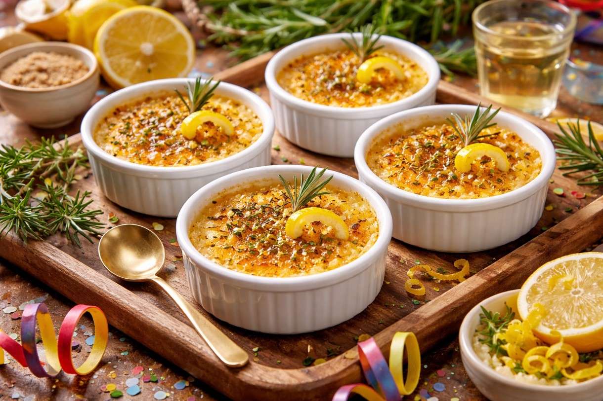 Pastis-Zitronen-Crème-brûlée-mit-Rosmarin-Zuckerkruste