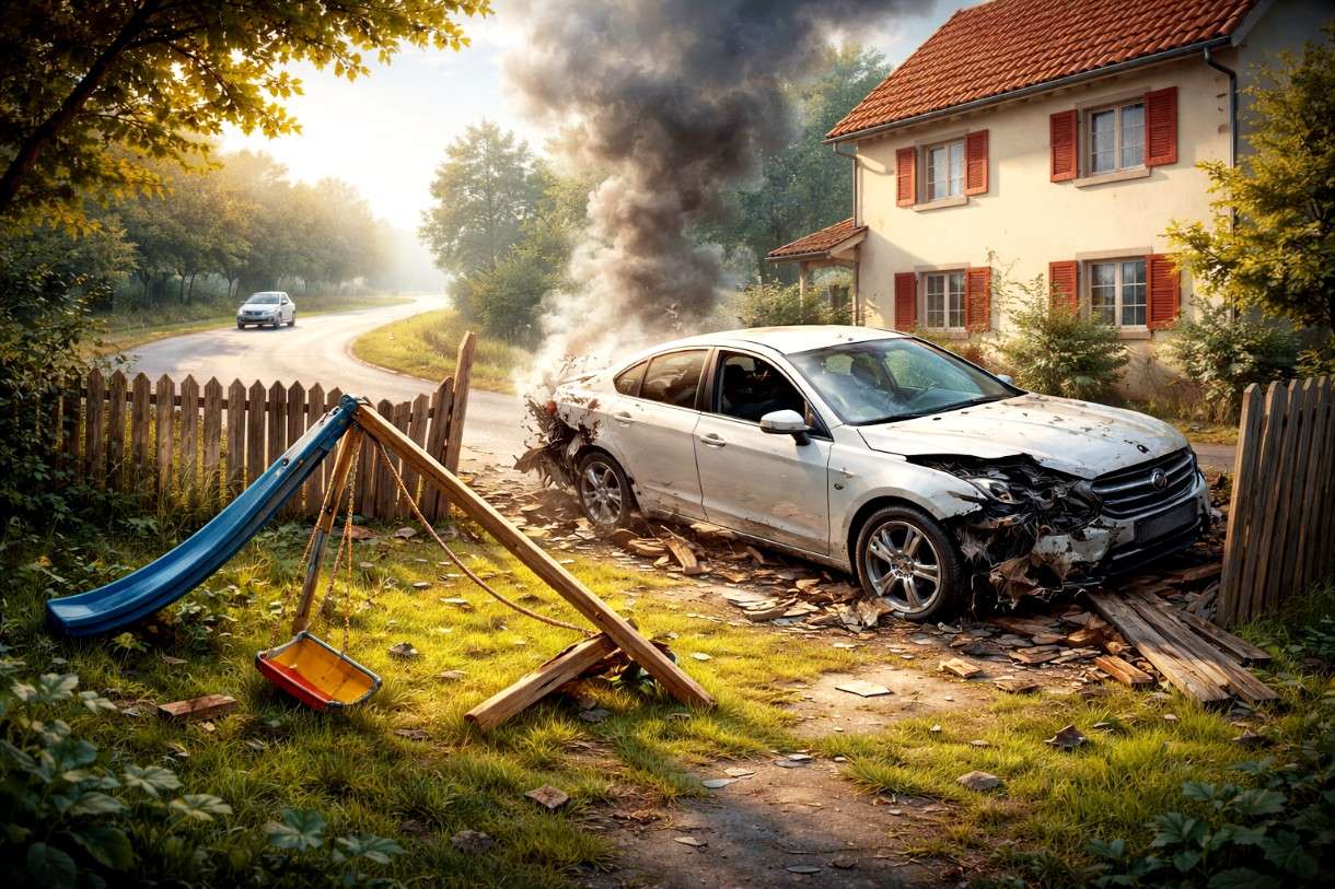 Wenn Autos im Garten landen: Das Leben im Schatten einer gefährlichen Straße