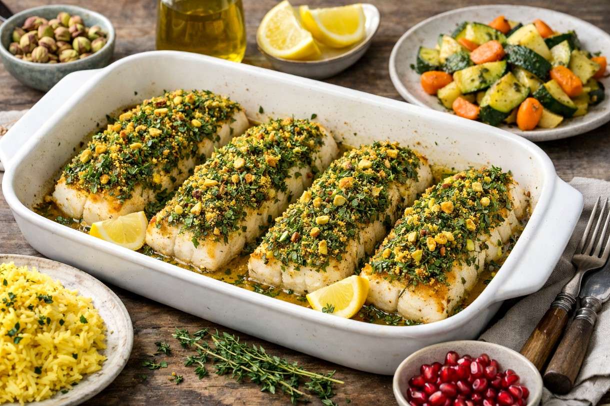 Ramadan in der französischen Küche – Filet de poisson en croûte d’herbes