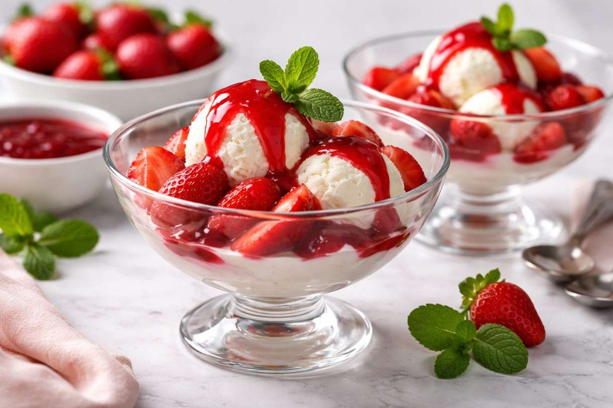 Die Zeit der Erdbeeren hat begonnen – Fraise Melba