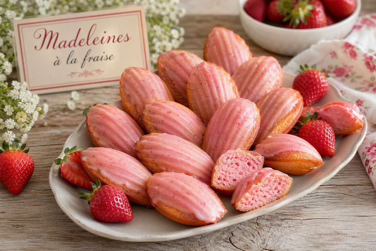 Die Zeit der Erdbeeren hat begonnen – Madeleines à la fraise
