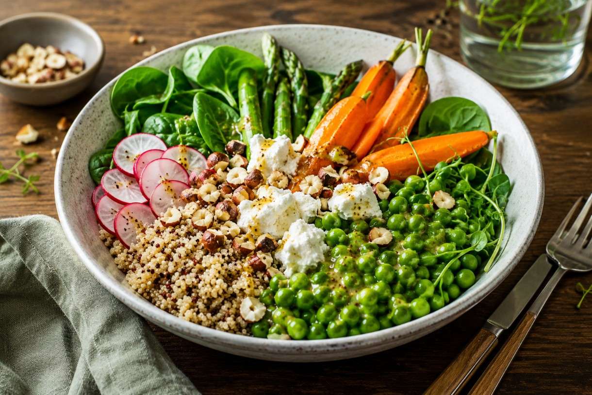 Buddha Bowl à la française mit saisonalem Gemüse