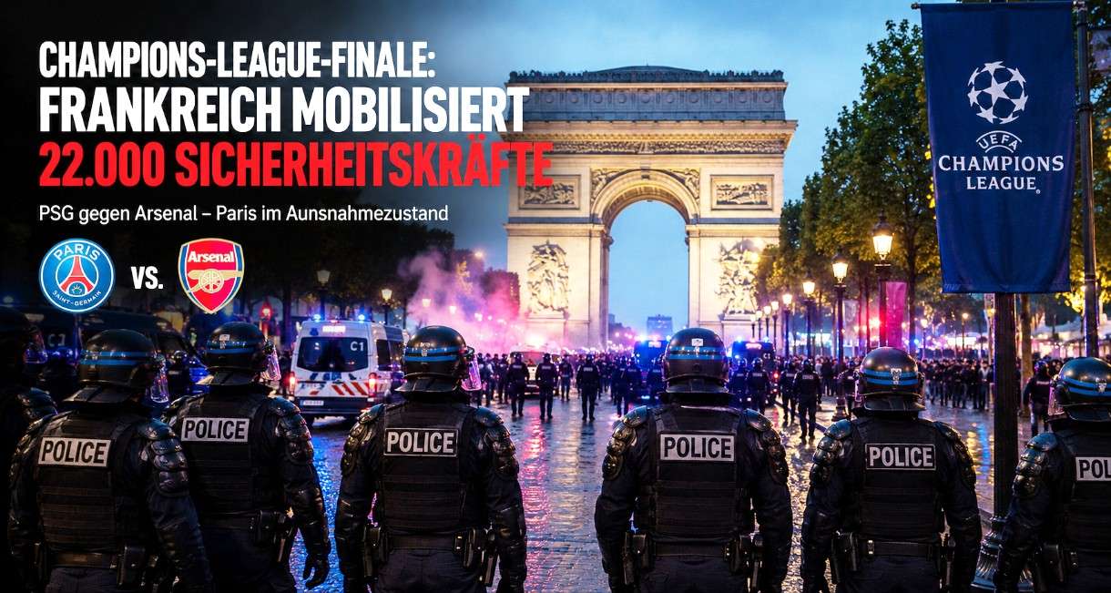 Champions-League-Finale: Frankreich mobilisiert 22.000 Sicherheitskräfte