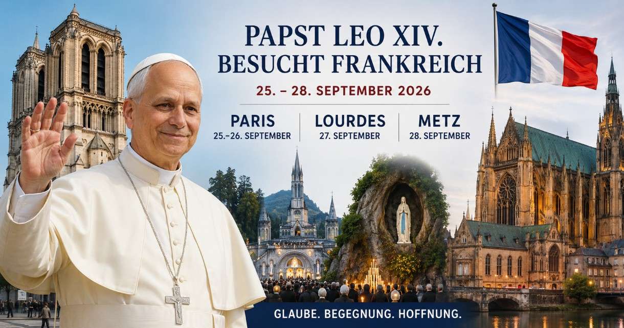 Papst Leo XIV. besucht Frankreich: Paris, Lourdes und Metz im Fokus
