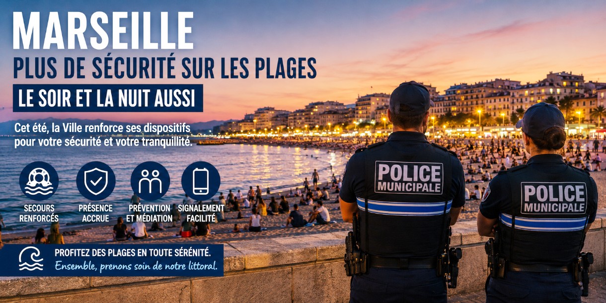 Marseille macht die Strände nachts sicherer